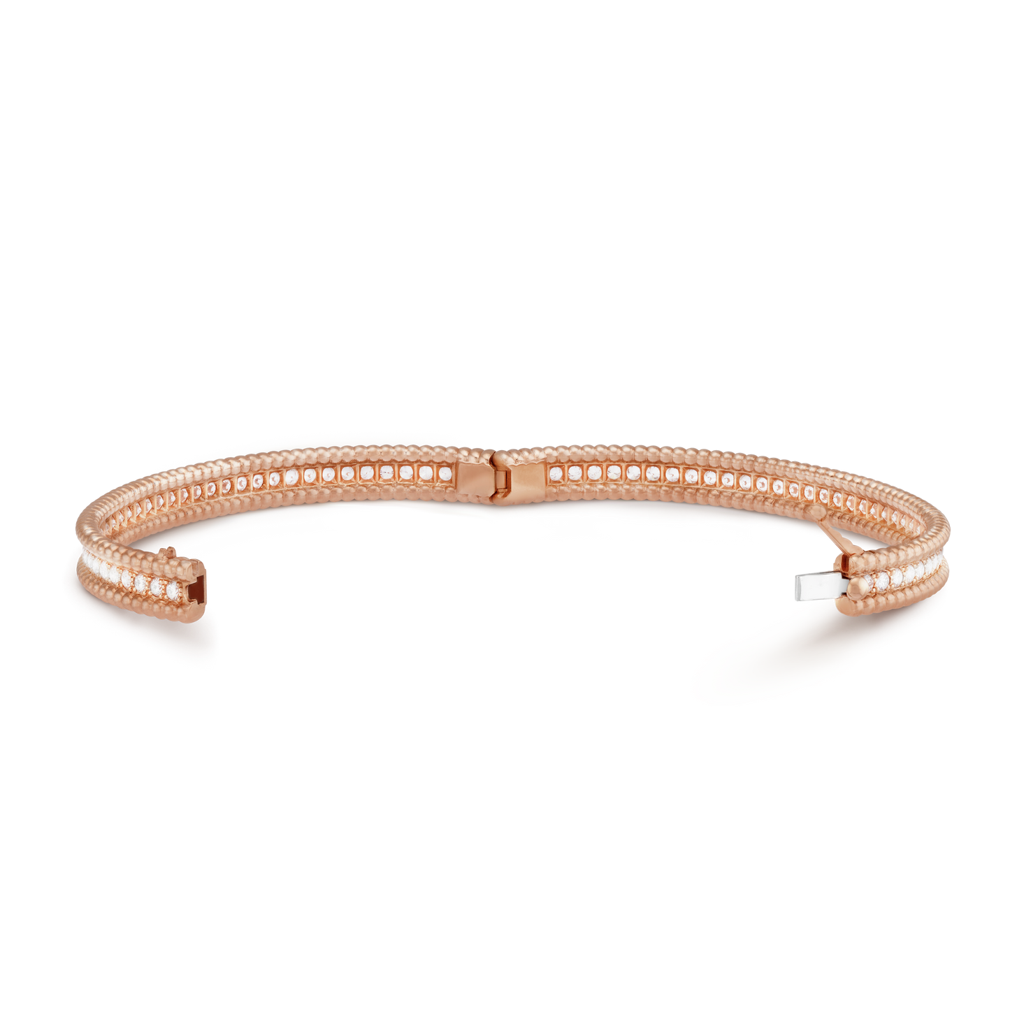 18K Perl̩e Diamonds One Row Bracelet