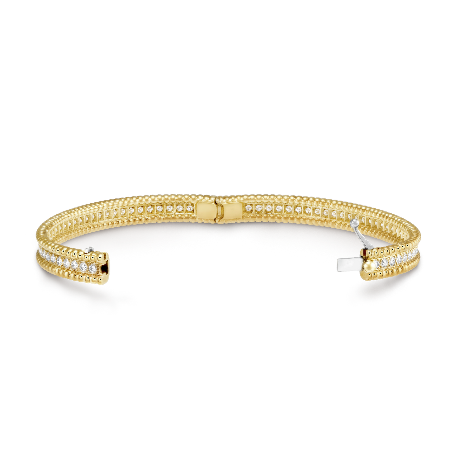 18K Perl̩e Diamonds One Row Bracelet