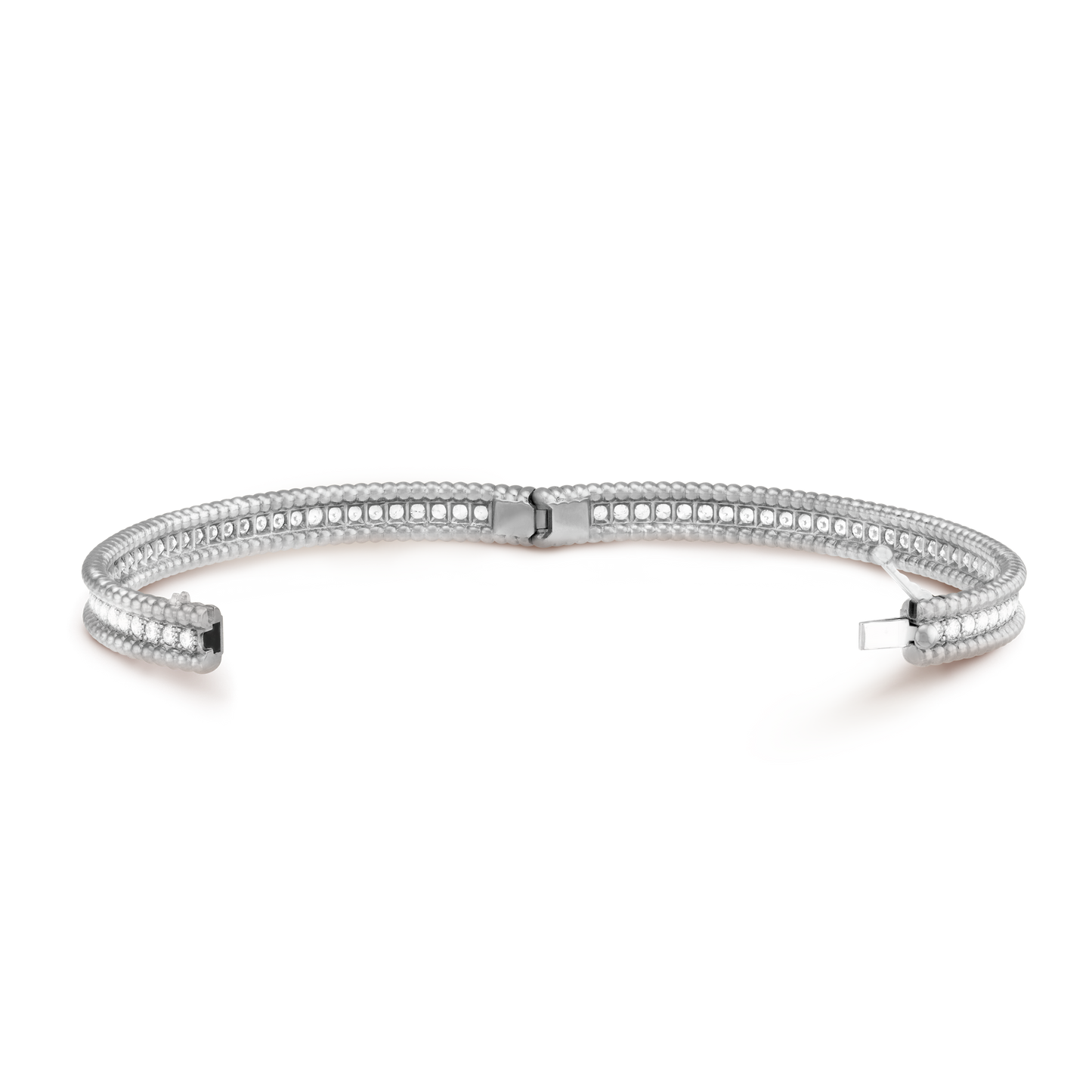 18K Perl̩e Diamonds One Row Bracelet