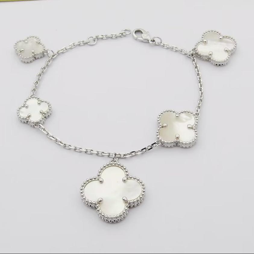 18K Magic Alhambra Five Pearls Motifs Bracelet