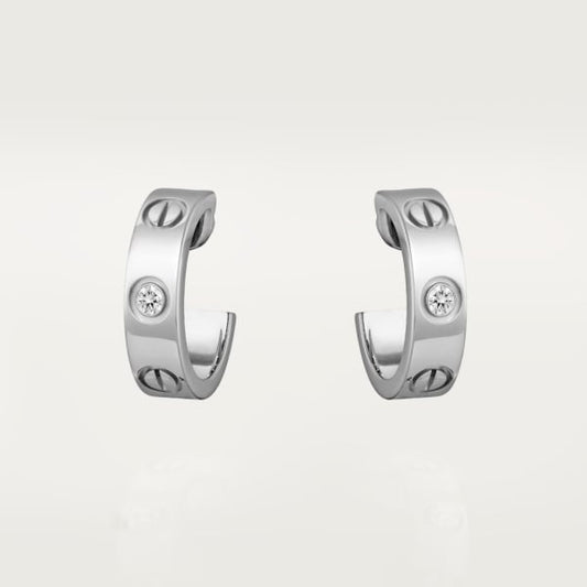 18K Love 2 Diamonds Earrings
