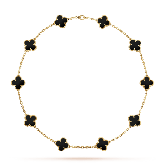 18K Alhambra Black 10 Motifs Necklace