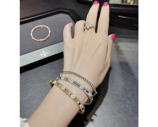 18K Perl̩e Sweet Clovers Small Bracelet